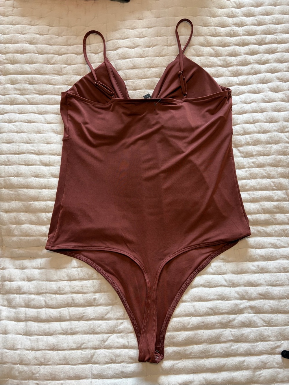 Express Rust Knot-Front One-Piece Swimsuit - Picture 2 of 3